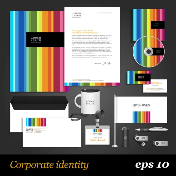 Color corporate identity template. — Stock Vector