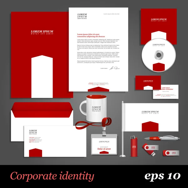 White corporate identity template — Stock Vector