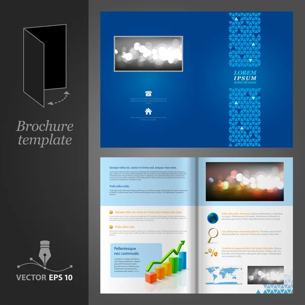 Brochure template ontwerp — Stockvector