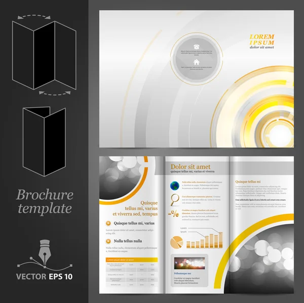 Desenho de modelo de brochura —  Vetores de Stock