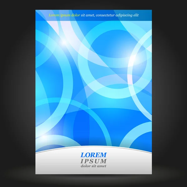 Blue brochure cover design — Stock Vector