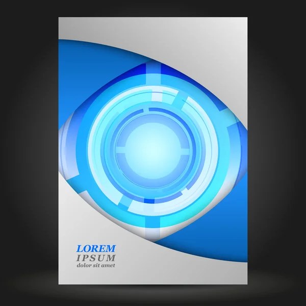 Blue brochure cover design — Stock Vector