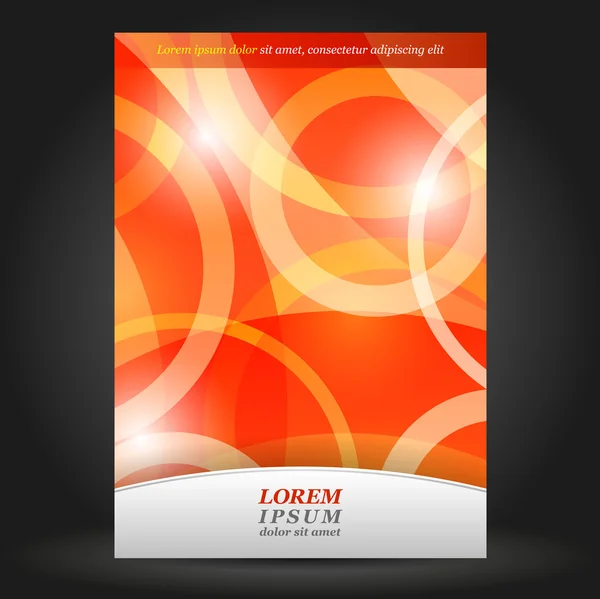 Red brochure cover design — Stock Vector