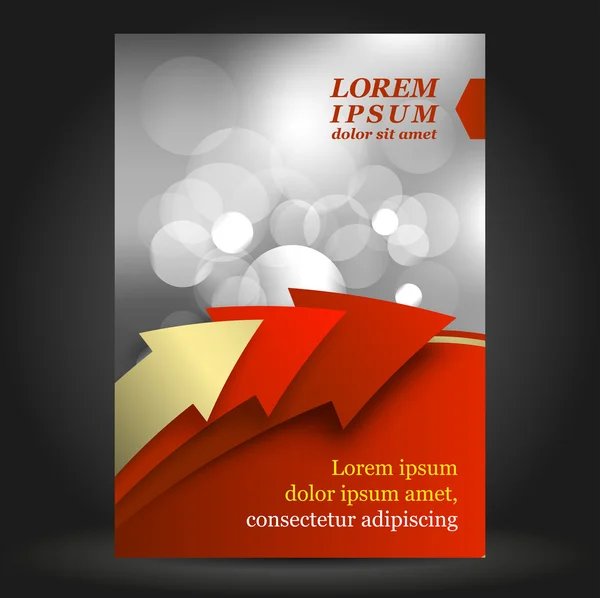 Rotes Business-Broschüren-Cover-Design — Stockvektor