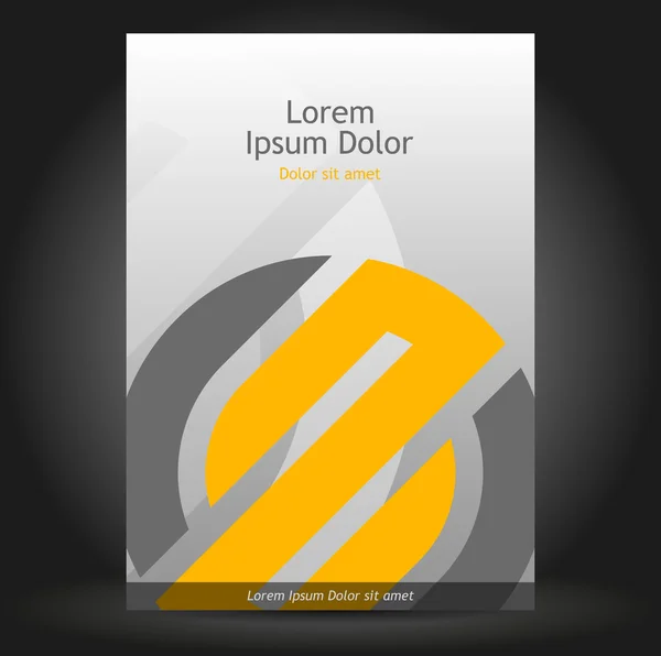 Design de capa de folheto com elemento laranja . — Vetor de Stock