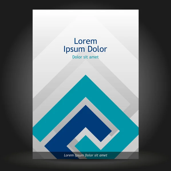 Brochure cover design with blue elements. — Stock Vector