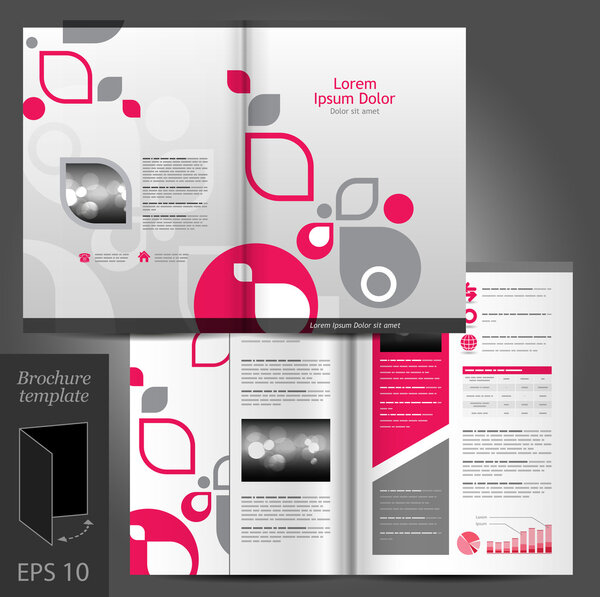 Белый шаблон брошюры
