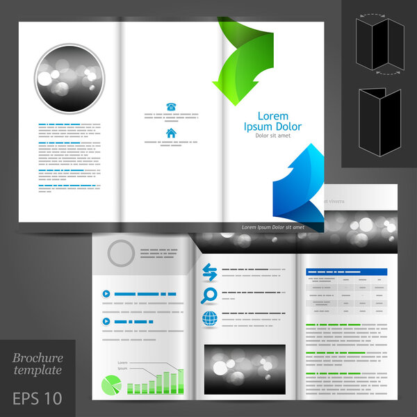 Белый шаблон брошюры
