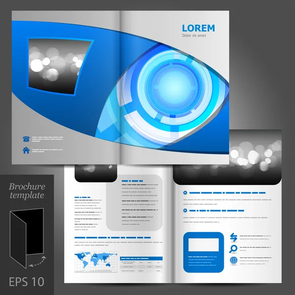 라운드 현대적인 요소와 브로슈어 서식 파일 디자인. — 스톡 벡터