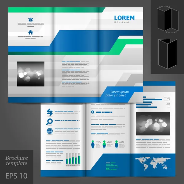 Diseño de plantilla de folleto — Archivo Imágenes Vectoriales