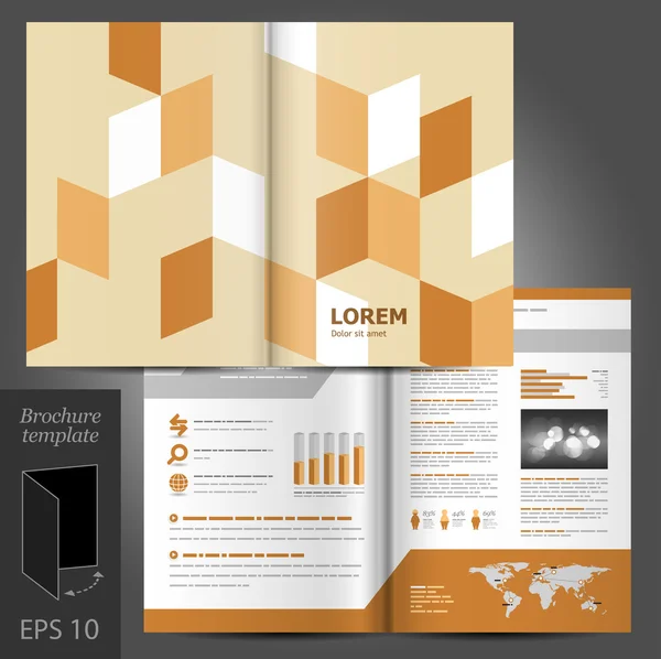 Brochure template ontwerp. — Stockvector