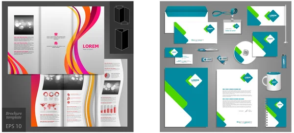 Brochure template design . — Stock Vector