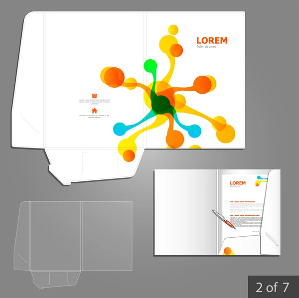 Folder template design for company — Stock Vector