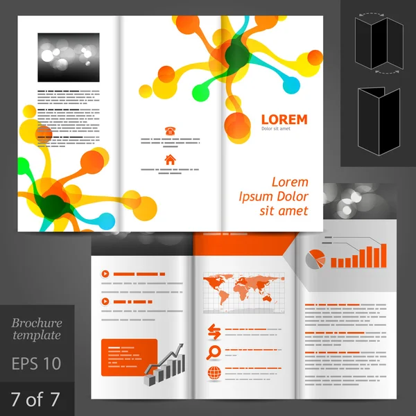 Brochure template design — Stock Vector