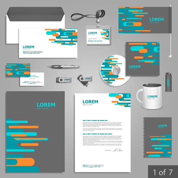 Stationery template design — Stock Vector