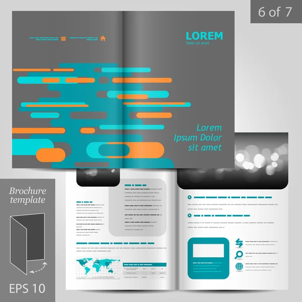 Broşür şablon tasarımı — Stok Vektör