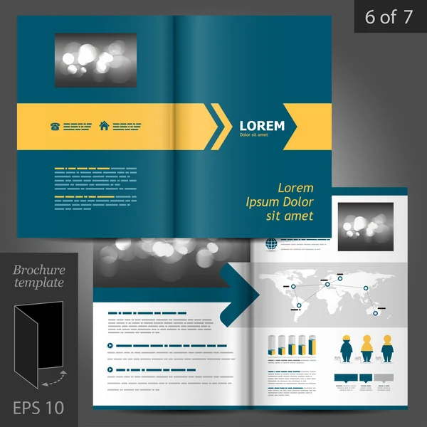 Desenho de modelo de brochura —  Vetores de Stock