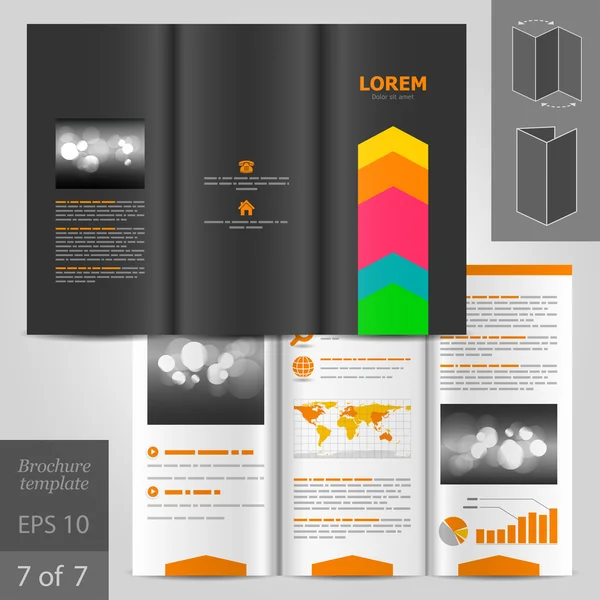 Brochure template ontwerp — Stockvector