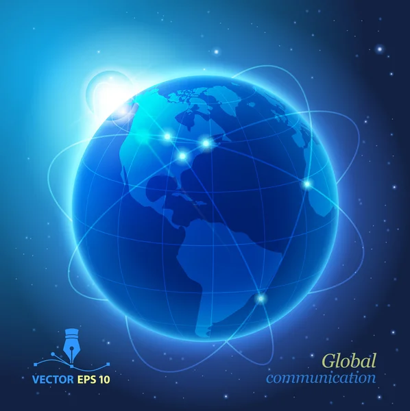 Comunicação global — Vetor de Stock