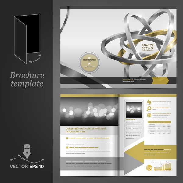 Brochure template ontwerp — Stockvector