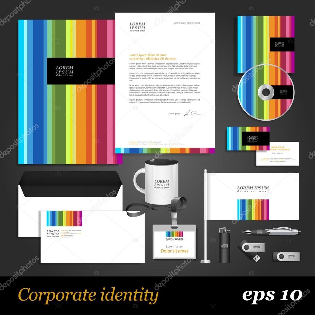 Color corporate identity template.