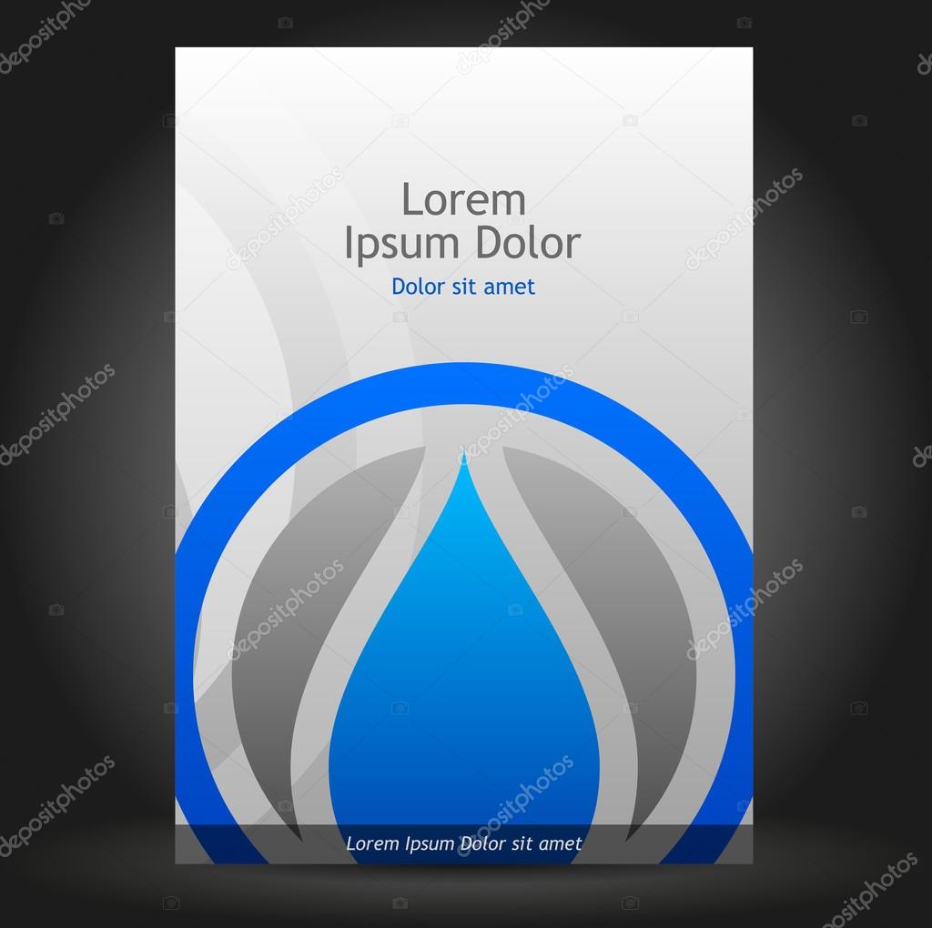 Brochure cover design with water drop