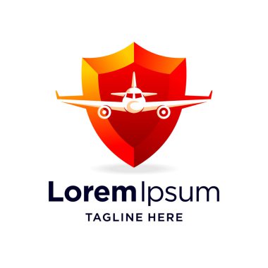 Kalkan konsepti ile uçak logosunu koru