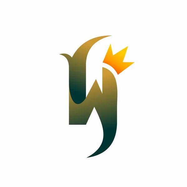 Letra Logotipo Com Conceito Coroa —  Vetores de Stock