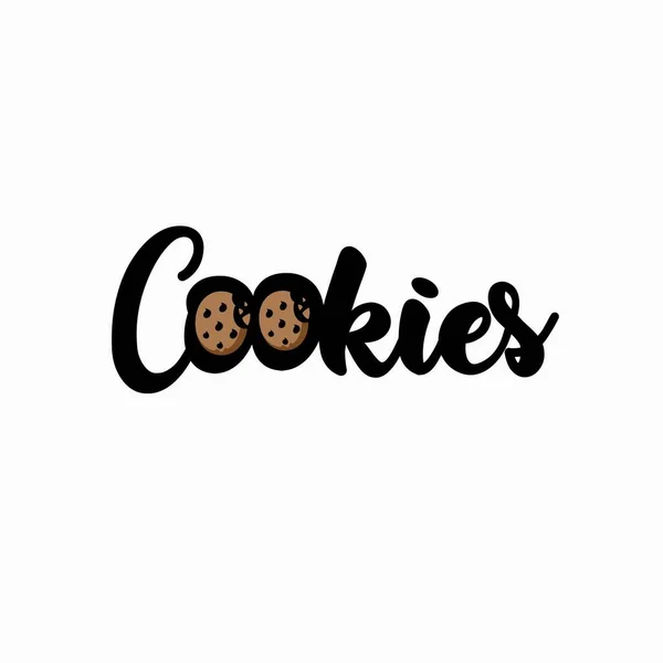 Logotipo Las Cookies Diseño Del Logotipo Las Cookies — Archivo Imágenes Vectoriales