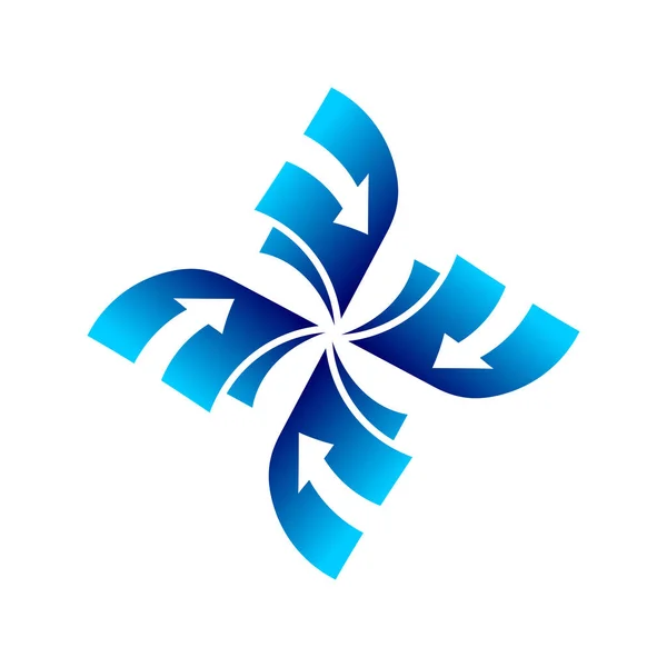 Logo Rotatif Avec Concept Flèche — Image vectorielle
