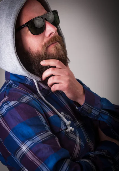 Dutchman with beard and sunglasses — Stock Photo, Image