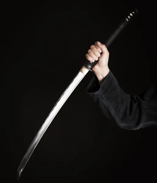 Uomo con katana — Foto Stock