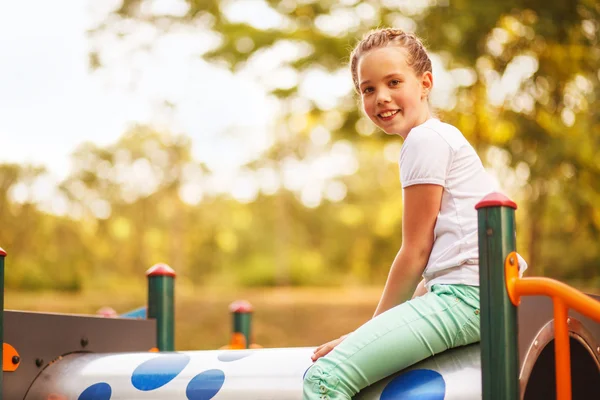 Teenage girl, on playground — Stock Photo, Image