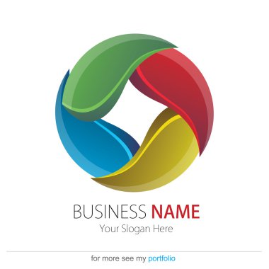 şirket (iş) logo tasarımı, vektör, daire