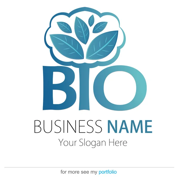 Business (Company) Logo, Bio, Eco, Vector, Hand, Earth, Leaf — Stock Vector