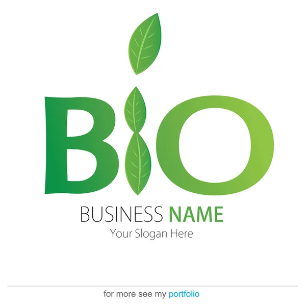 Logo, Bio, Eco, Vector, Hoja, Tierra, Manos — Vector de stock
