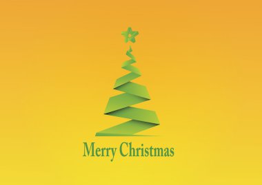 Merry christmas arka plan, vektör, origami