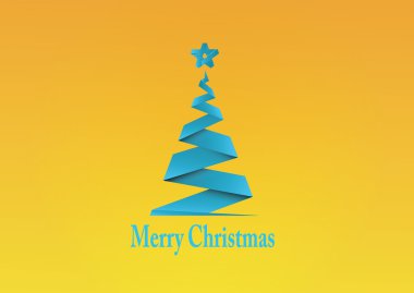 Merry christmas arka plan, vektör, origami