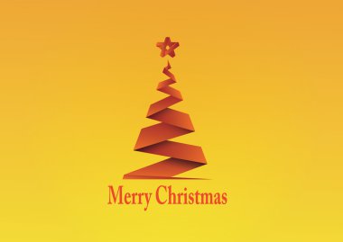 Merry christmas arka plan, vektör, origami