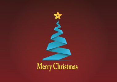 Merry christmas arka plan, vektör, origami