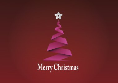 Merry christmas arka plan, vektör, origami