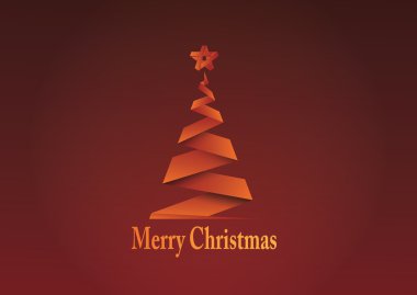 Merry christmas arka plan, vektör, origami