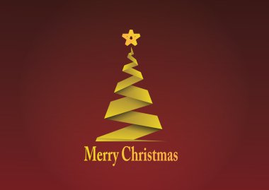 Merry christmas arka plan, vektör, origami