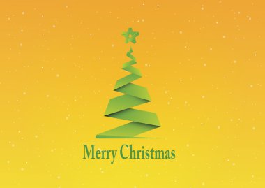 Merry christmas arka plan, vektör, origami