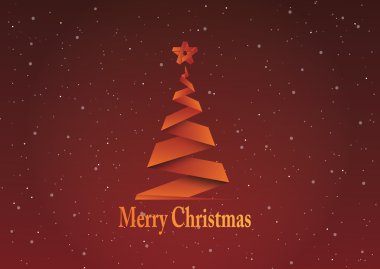 Merry christmas arka plan, vektör, origami