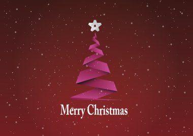 Merry christmas arka plan, vektör, origami