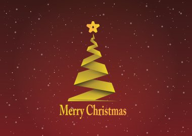 Merry christmas arka plan, vektör, origami