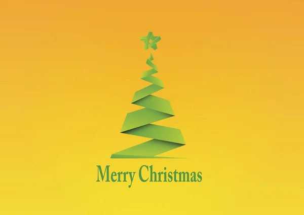 Merry christmas achtergrond, vector, origami — Stockvector