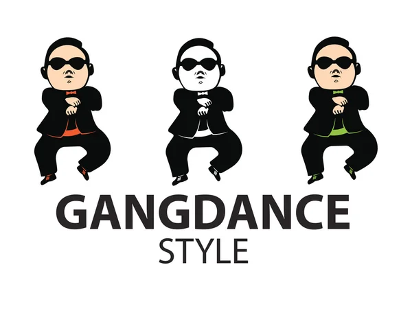 Gangdance styl, wektor — Wektor stockowy