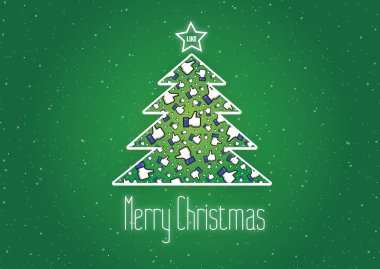 Merry Christmas Like It background,vector,Facebook,Snowflakes